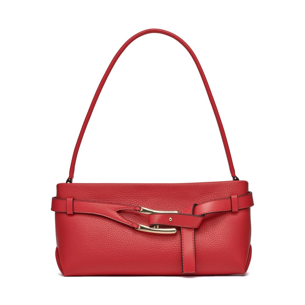 7766 H HALSTON Handbags Shoulder, Red, One Size